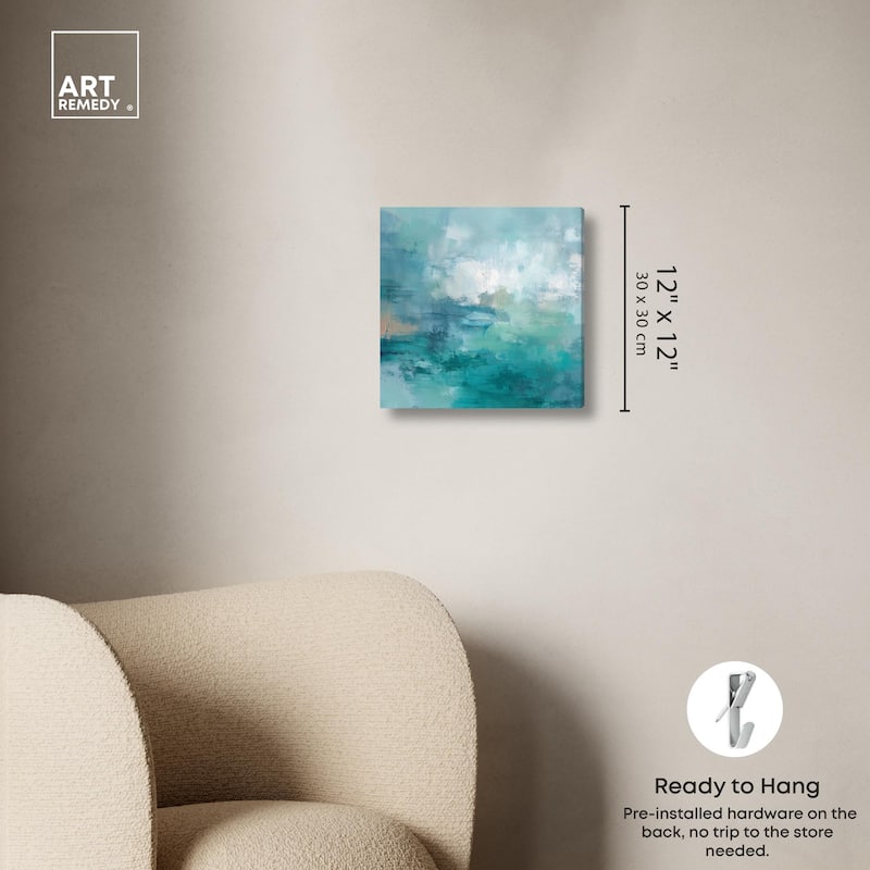 Green Blue II Canvas by Art Remedy, Gallery Wrapped