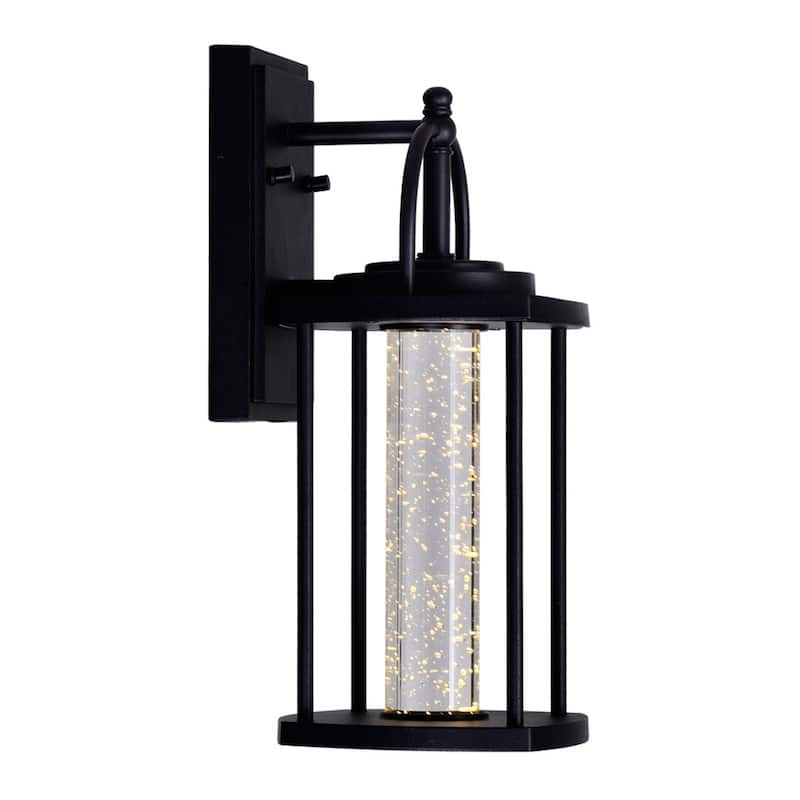 Greenwood LED Black Outdoor Wall Lantern - Black