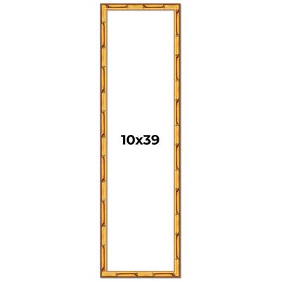 10x39 Frame Gold Bamboo Picture Frame Modern Photo Frame Includes UV Acrylic Shatter Guard Front Acid Free Foam Backing Board