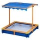 preview thumbnail 7 of 5, Teamson Kids - Outdoor Summer Sand Box - Wood / Blue