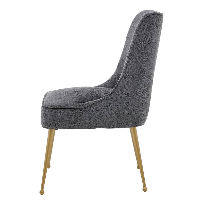NPD Furniture Cedric KD Fabric Dining Side Chair Gold Legs (Set of 2)