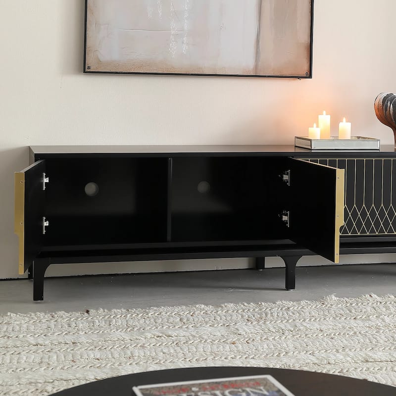 82'' TV Stand For Tvs Up To 85" with Storage Cabinet - 82.6''