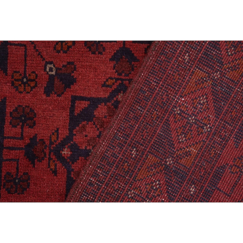 Vintage Biljik Khal Mohammadi Kaiden Red/Blue Rug - 3'5'' x 4'10''