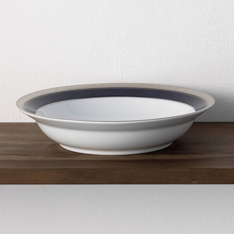 Crestwood Cobalt Platinum Set of 4 Rim Dinner Bowls, 10", 25 oz.