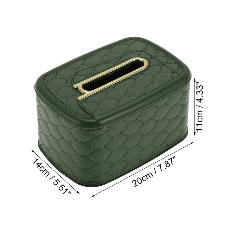 1 Pc Tissue Box Cover with Spring for Bedroom Table - Green