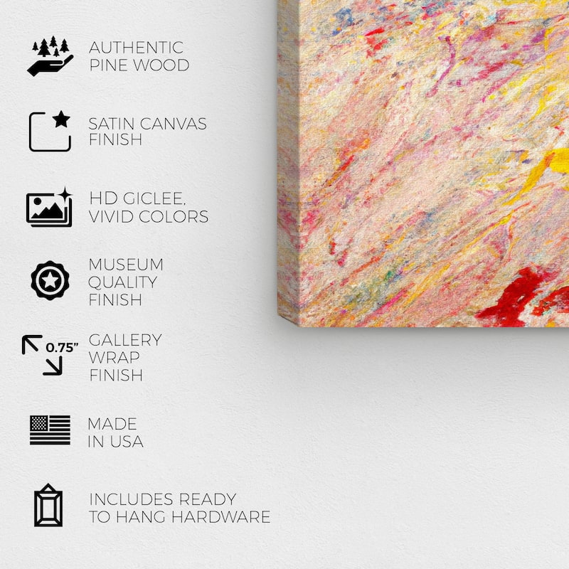 Wynwood Studio Canvas Abstract Vangogh Modernist Gold and Modern & Contemporary Wall Art Canvas Print