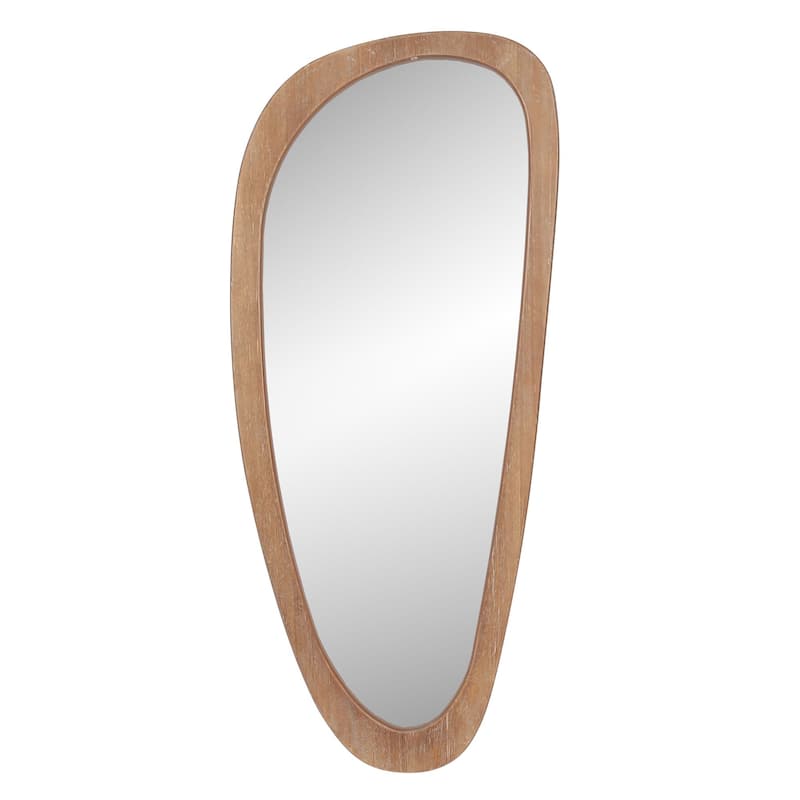 36" Brown Framed Egg Wall Mirror