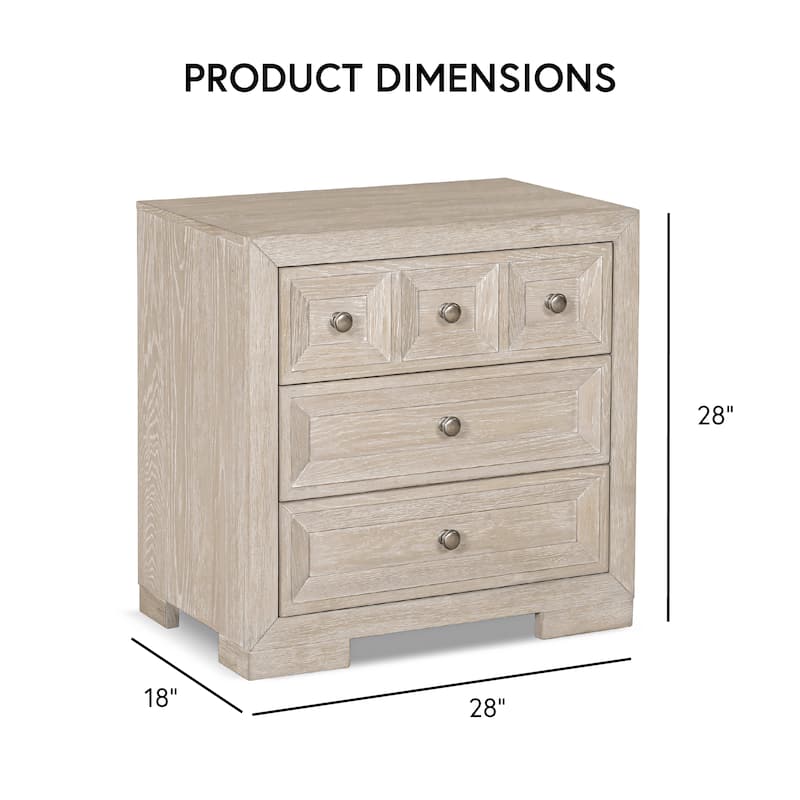 Furniture of America Durem II Modern 3-Piece Solid Wood Tawny Panel Bed with Desk and Nightstand Set