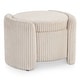 preview thumbnail 13 of 29, 247 Shop At Home Modern Round Chenille Storage Ottoman with Flip Top