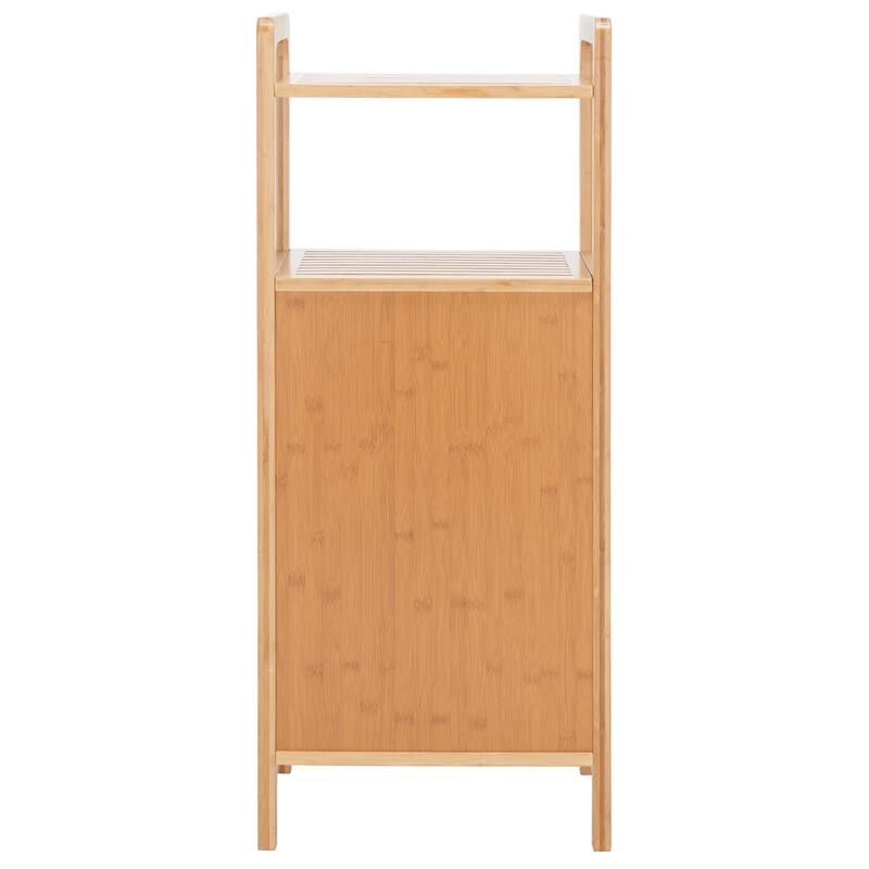 SAFAVIEH Hsuan Laundry Basket with Shelves - 16" W x 12" D x 37" H - 16Wx12Dx37H