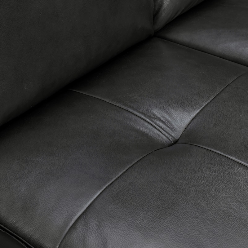 Bergen 87" Leather Upholstered 3-Seater Sofa