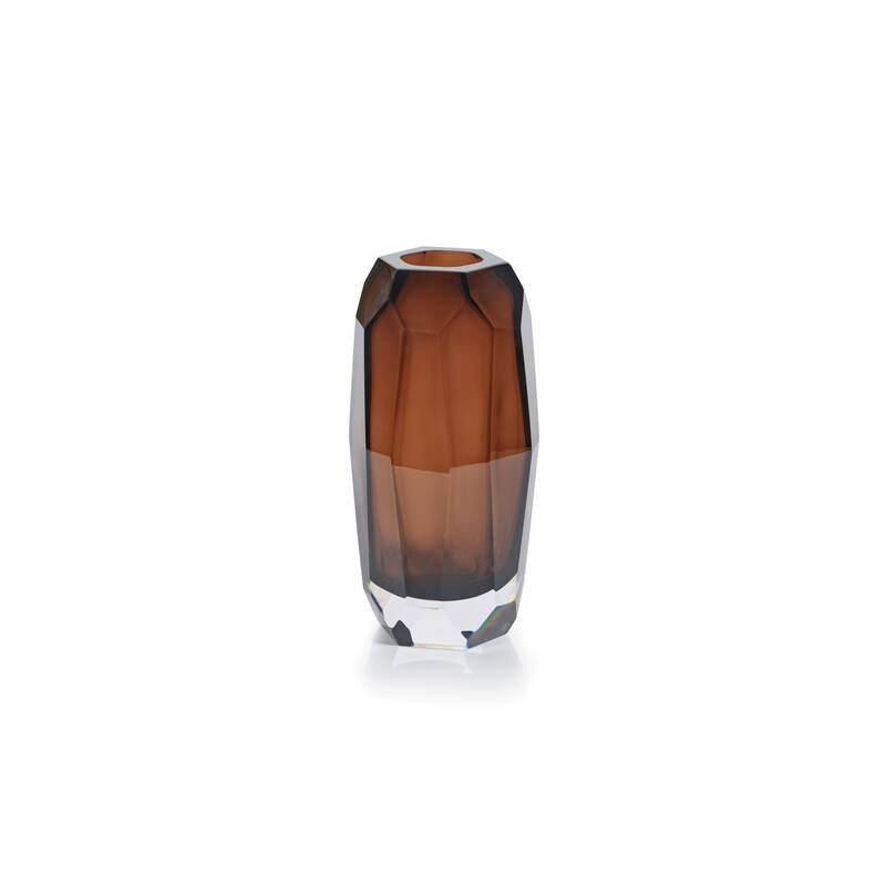 Juwelo Glass Vase - Amber - Medium