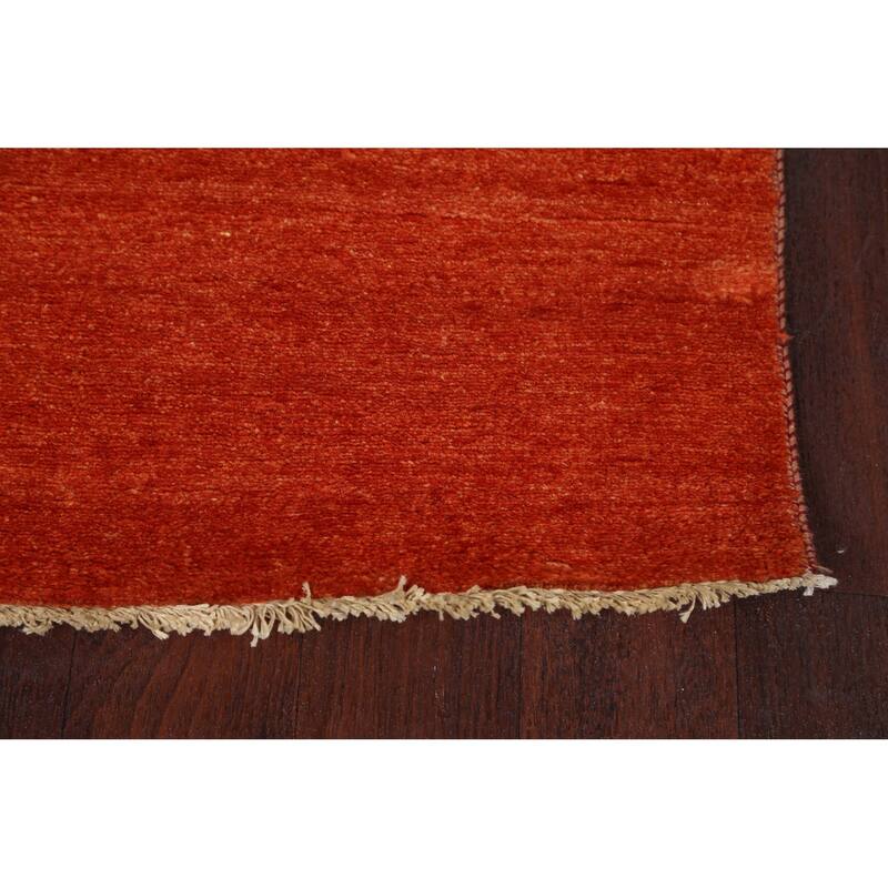 Modern Oriental Gabbeh Kashkoli Runner Rug Hand-knotted Wool Carpet - 2'6" x 20'8"