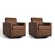 preview thumbnail 69 of 154, Set of 2 Modern Swivel Accent Armchairs Upholstered Arm Chairs