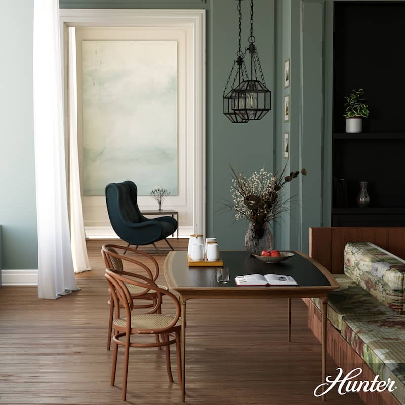 Hunter 11" Indria 1-Light Pendant - Kitchen Island, Dining Room, Entry - Industrial, Contemporary, Geometric