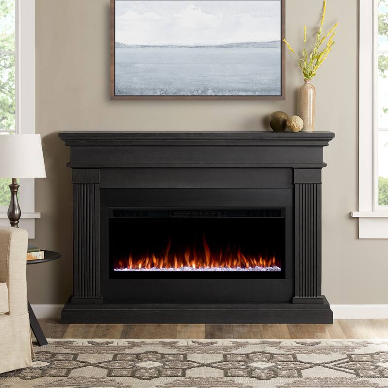 Beau 59" Smart Landscape Electric Fireplace by Real Flame - Grey