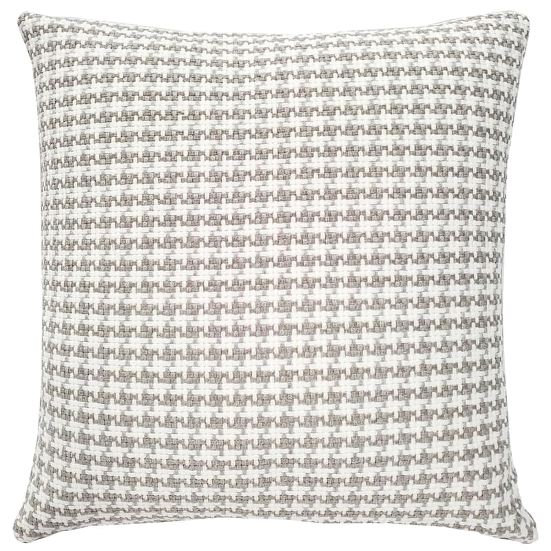 Coco Jicama Houndstooth Throw Pillow - 19" x 19" - Cover Only