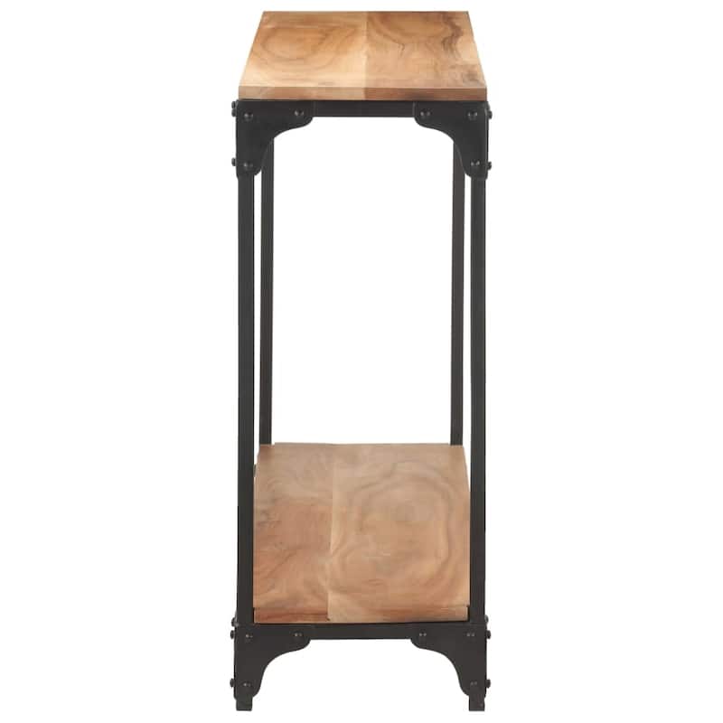 vidaXL Console Table 43.3"x11.8"x29.5" Solid Acacia Wood - 43.3" x 11.8" x 29.5"