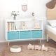 preview thumbnail 2 of 34, Kids bookcase with Collapsible Fabric Drawers，Made of High-Density MDF - Easy Setup Blue