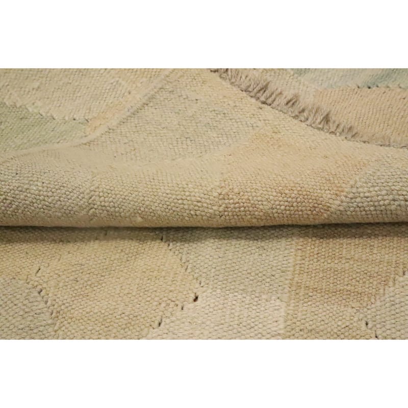 Hand Woven Oriental 100% Wool Carpet Southwestern Modern Multi-Colored Kilim Area Rug - 4' 10'' X 2' 11''