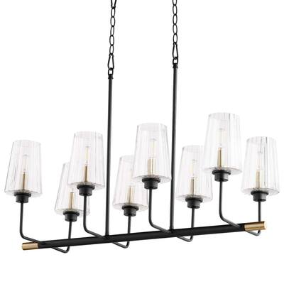Quorum International 626-8-80 Dalia 8 Light 34" Wide Linear Chandelier