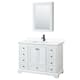 Option White / White Cultured Marble Top / Matte Black