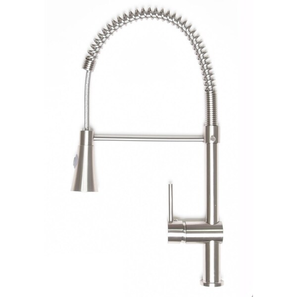 Zenvida Single Handle Pull Down Dual Function Sprayer Kitchen Faucet Brushed Nickel