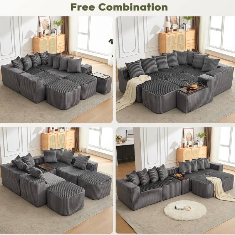 137.5" Oversize Movable Modular Sofa