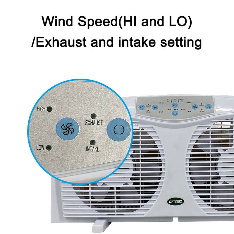 8 Inch Electric Twin Window Fan with Temperture Control and Reverse Option