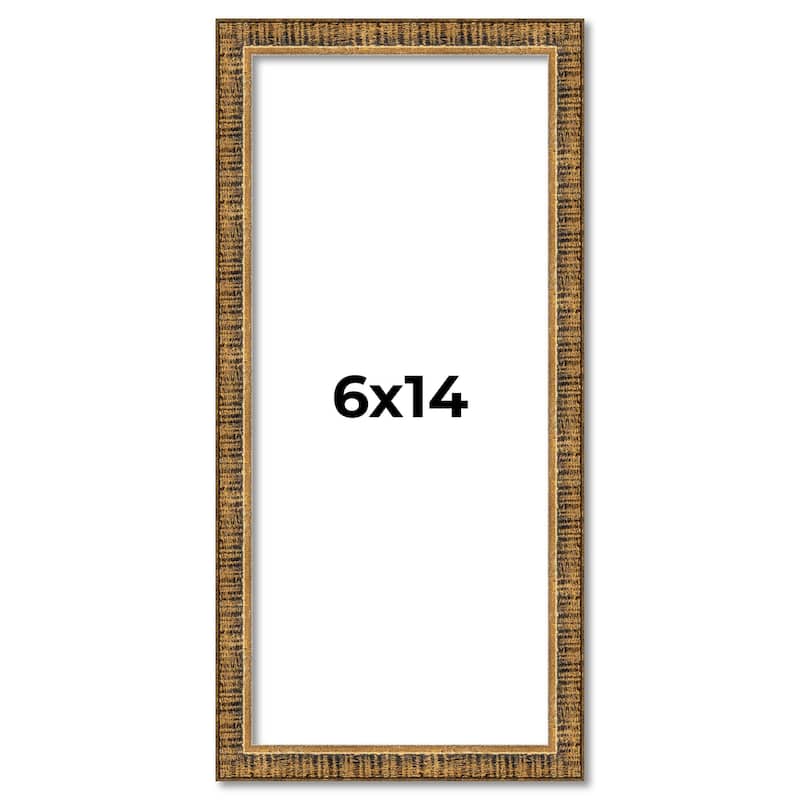 6x14 Frame Gold Kingsley Distressed Solid Wood Picture Frame Width