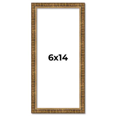 6x14 Frame Gold Picture Frame - Complete Modern Photo Frame Includes
