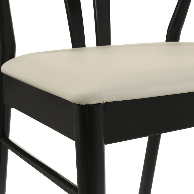 Roundhill Furniture Lavin Curved Back Dining Chairs, Set of 2
