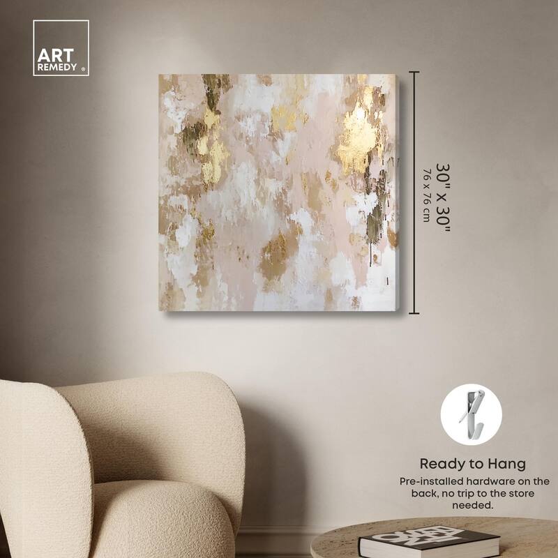 Golden Glimmer Gesture I Canvas by Art Remedy, Gallery Wrapped