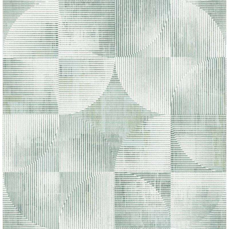 A-Street Prints Woodbine Sage Abstract Geometric Wallpaper