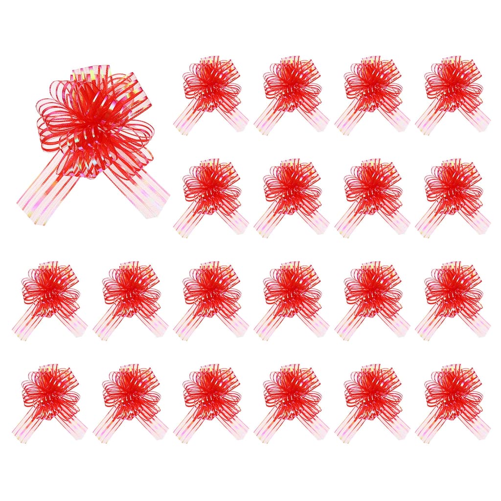 20pcs Pull Bows 6.3 Inch Wide Ribbon Gift Bows for Gift Wrapping