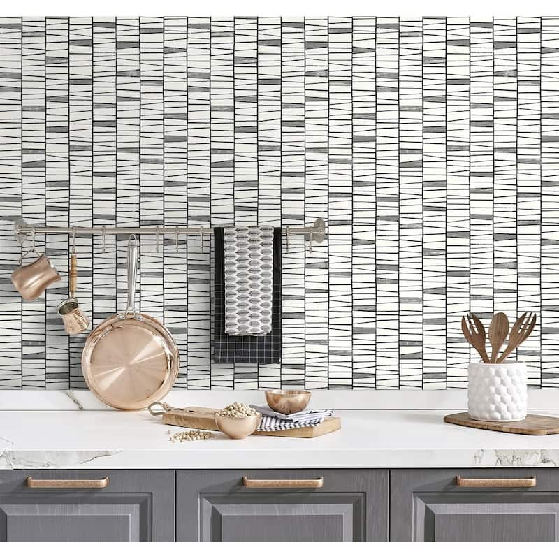 Stacy Garcia Home Organic Stripe Peel and Stick Wallpaper