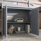 preview thumbnail 6 of 18, Grey Rubber Wood Loft Bed with Storage and Pulling-Out Desk,Twin Size