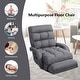 preview thumbnail 5 of 18, Costway Folding Floor Armchair w/ 6-position Adjustable Back & Lumbar - 69.5'' X 27'' X 5.5''