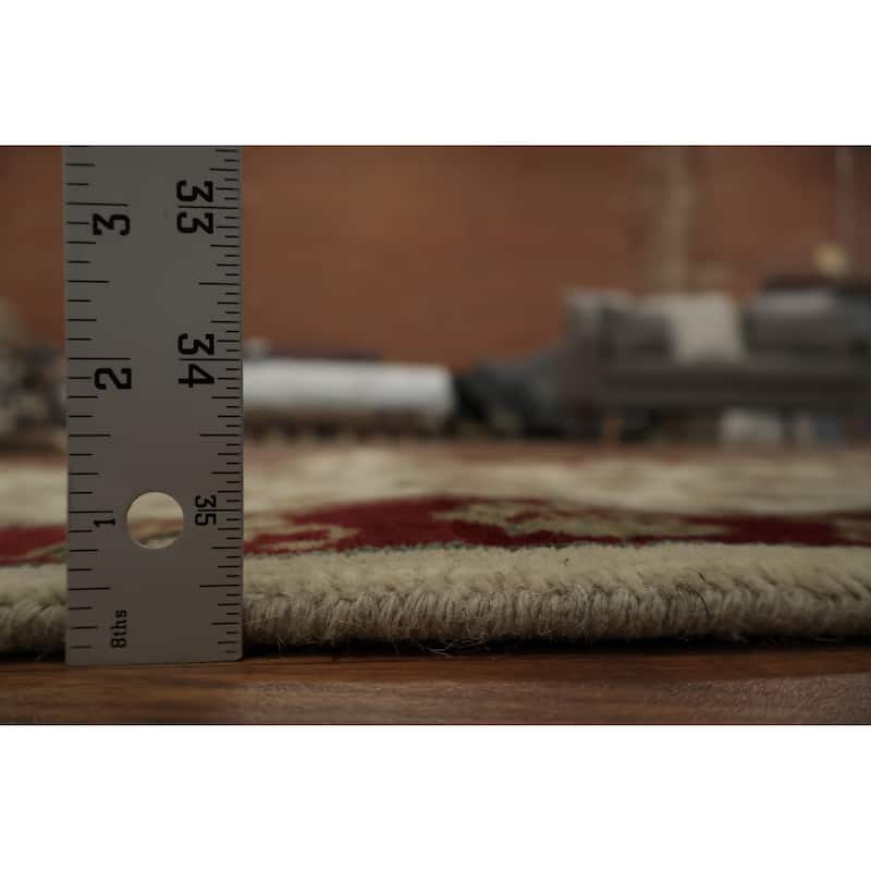 Hand Knotted Oriental 100% Wool Carpet Transitional Floral Beige & Ivories Oushak Area Rug - 3' 1'' X 2' 0''