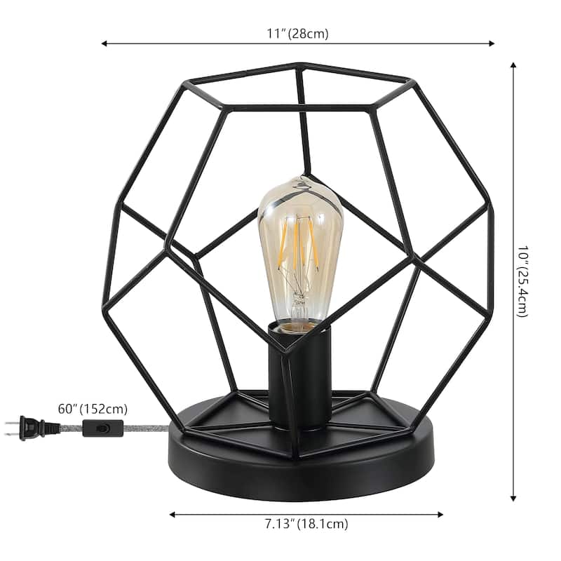 James 10" Metal/Marble LED Table Lamp, Brass by JONATHAN Y