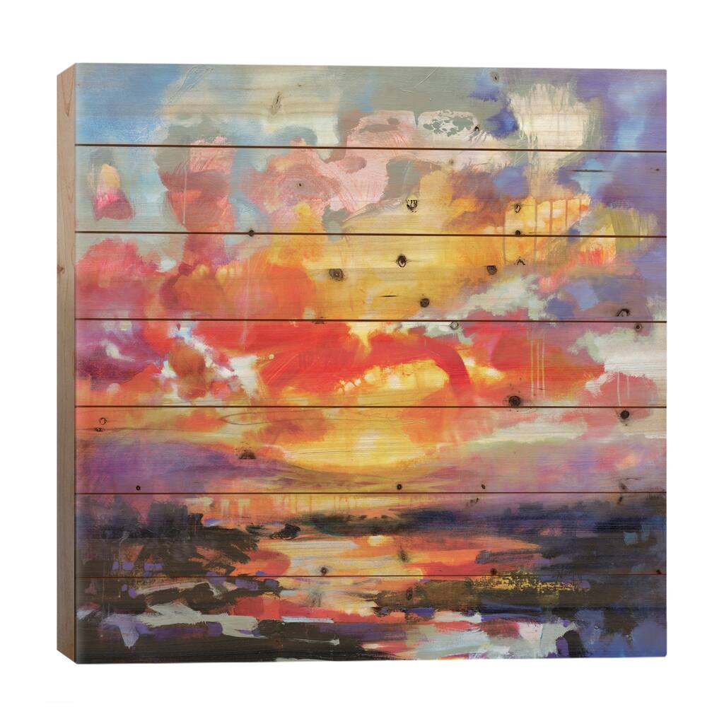 Emerging Print On Wood by Scott Naismith - Multi-Color