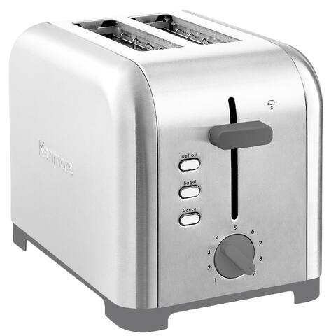 Kenmore 2-Slice Toaster, Stainless Steel, Extra Wide Slots, Bagel, Defrost, 9 Shade Settings