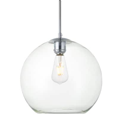 Elegant Lighting Baxter 12" Wide Single Light Pendant with Clear Glass