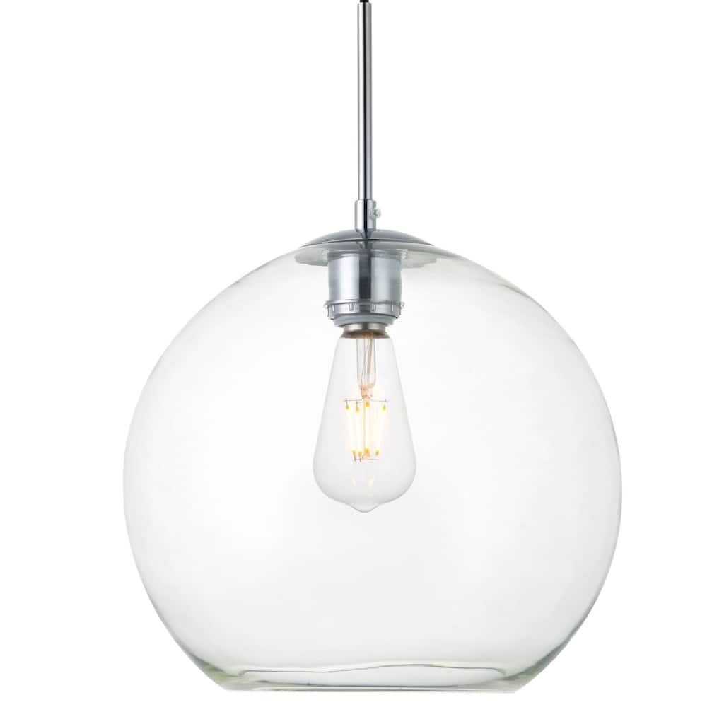 Elegant Lighting Baxter 12" Wide Single Light Pendant with Clear Glass