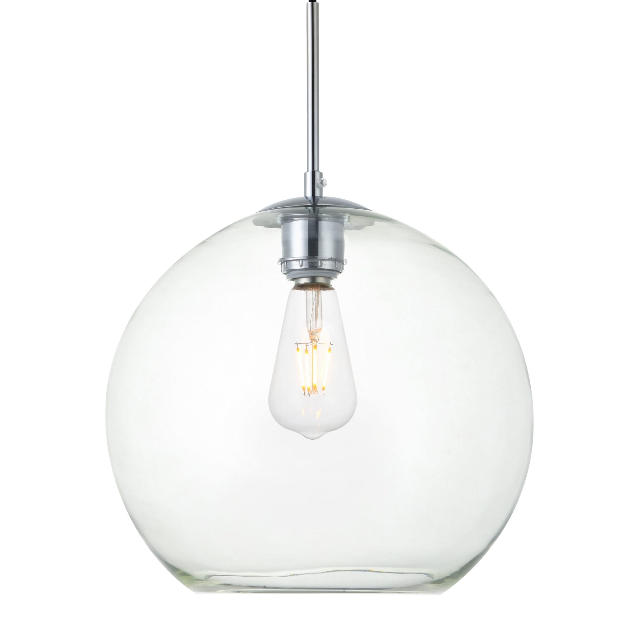 Elegant Lighting Baxter 12" Wide Single Light Pendant with Clear Glass