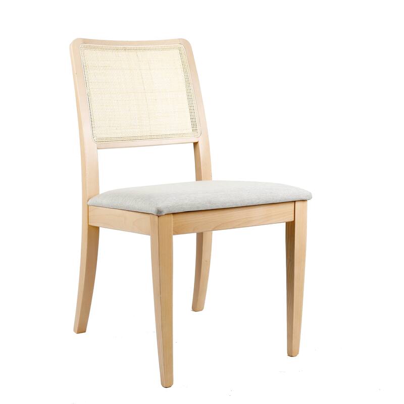 Linon Birkner Solid Wood Rattan Dining Chair