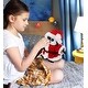 preview thumbnail 6 of 4, DolliBu Santa Grey Penguin Stuffed Animal Plush with Red Santa Outfit - 9 inches