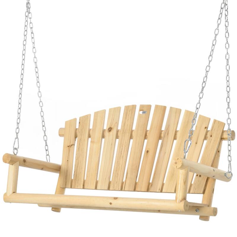 Hanging Outdoor Swing Bench with Metal Chains