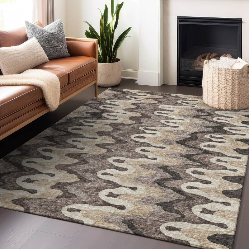 Premium Washable Super Soft Abstract Stripes Mayfield Rug