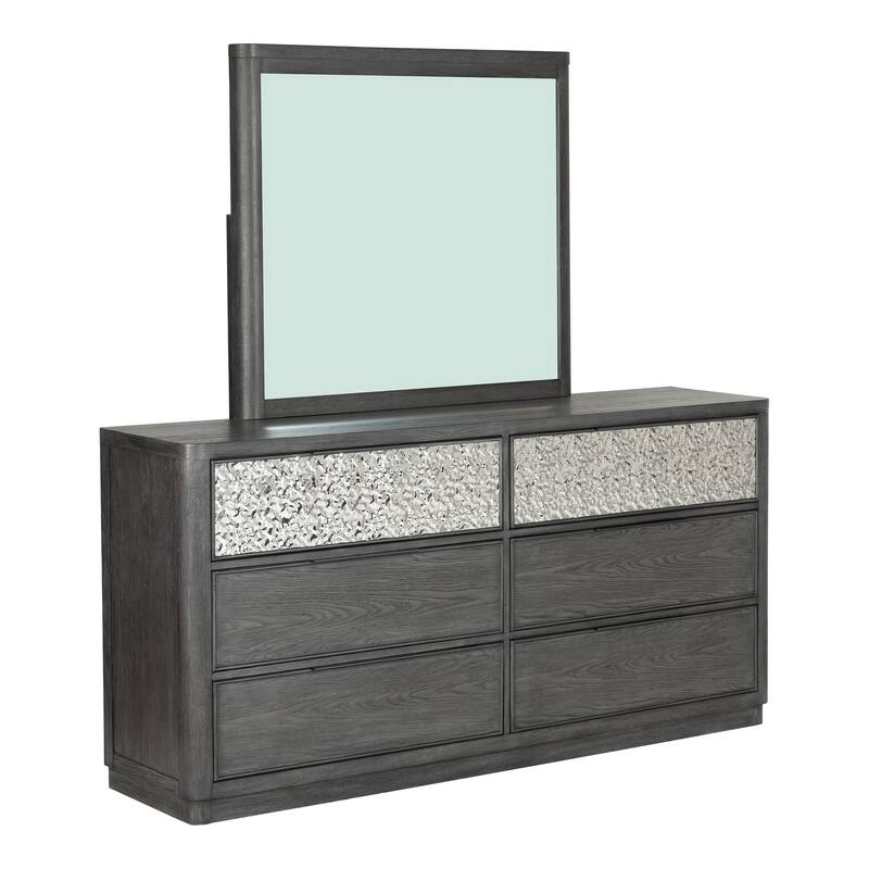 Furniture of America Piez Modern 5-Piece Ash Grey Wood Platform Bedroom Set with 2-Drawer Nightstand